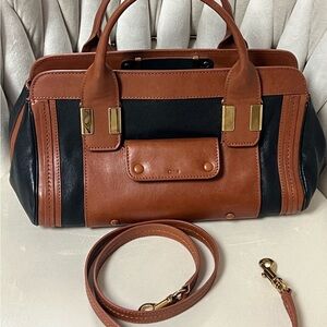 Authentic CHLOÉ Alice handbag leather
